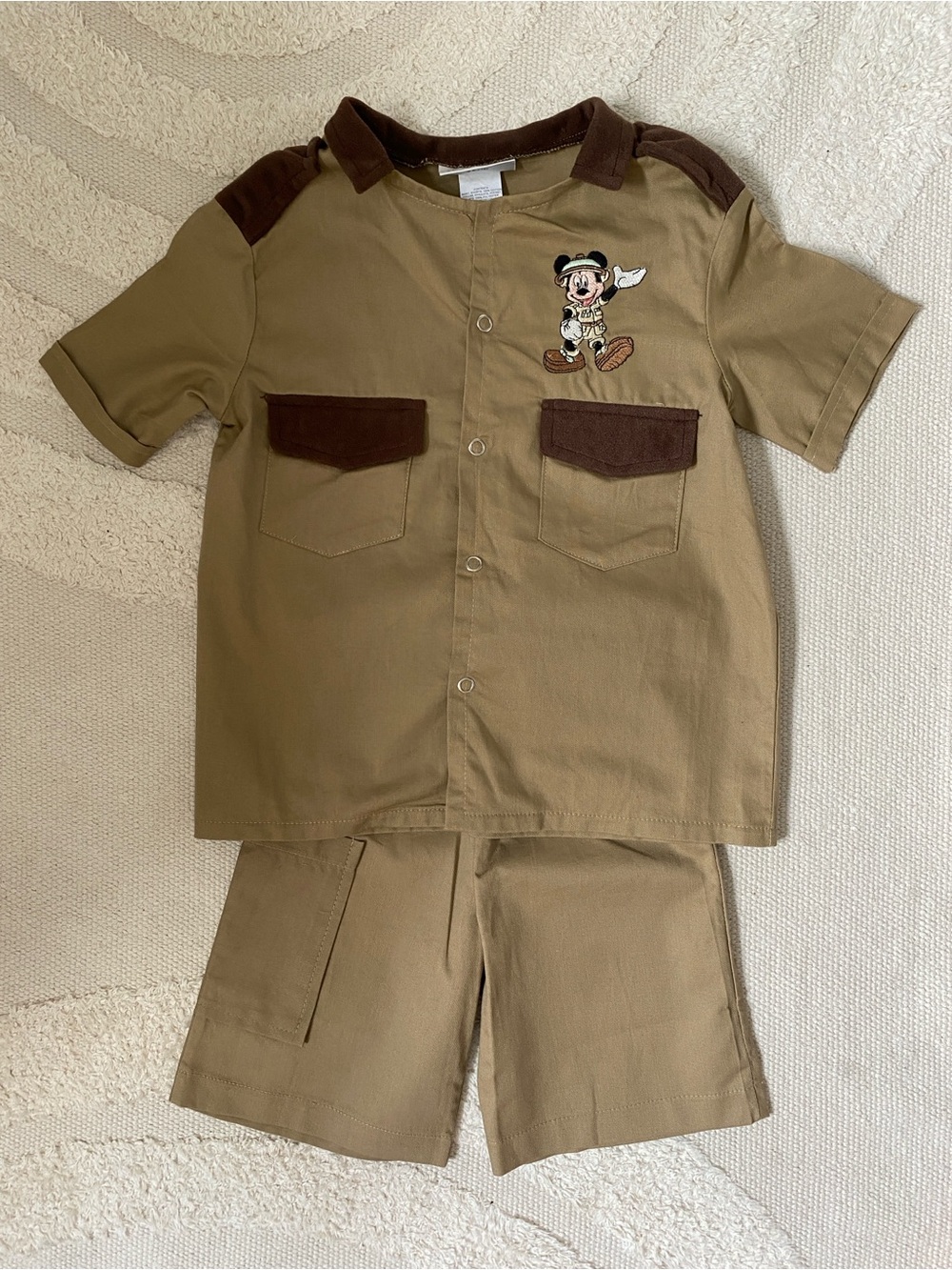 Disney Parks Mickey Mouse Safari Adventure Shirt & Shorts Set | 2/3T